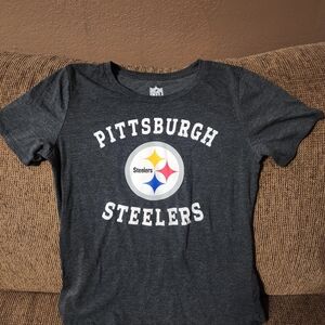 Women's NFL Pittsburgh Steelers  Charcoal Tee Sz.Small